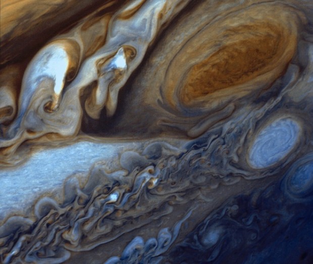 Jupiter's Red Spot.  photo:  Voyager 