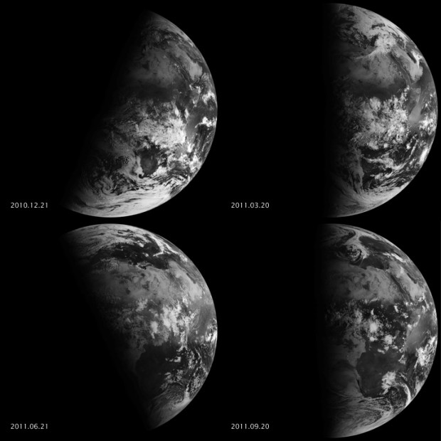 All the equinoxes and solistices of Earth.