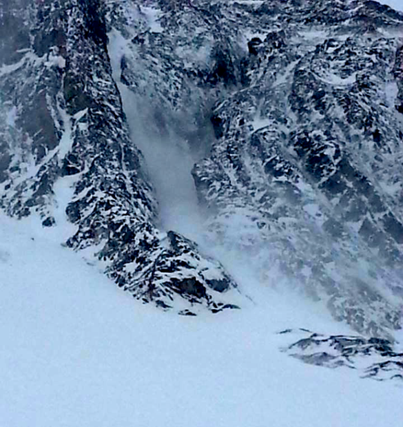 Rock wall and sluff in alberta