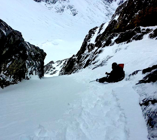 Getting ready to drop into the steep and deep in Alberta