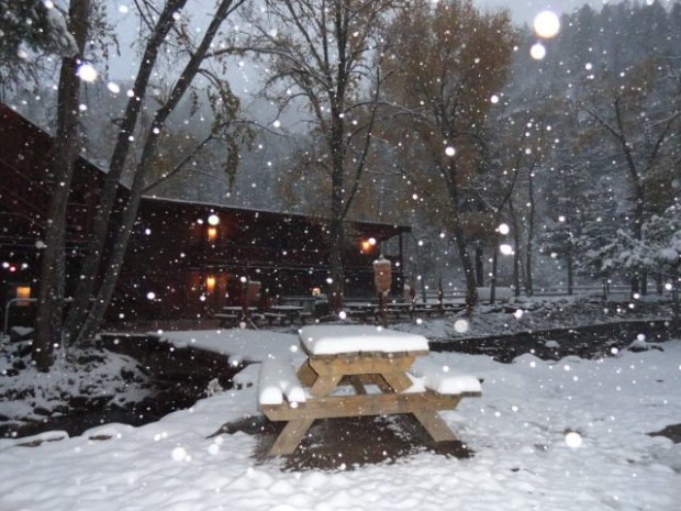 3 inches at the base of Sipapu.  photo: Sipapu Ski Resort