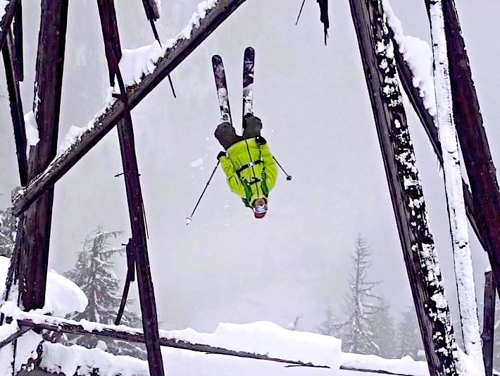skiing in a ghost town