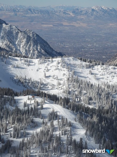 Snowbird, UT. November 17th, 2013.  Salt Lake City from the Tram.