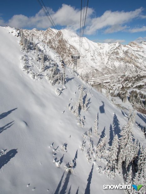 Snowbird, UT. November 17th, 2013.  Lower Cirque.