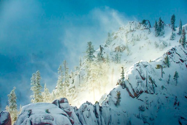 Squaw today with 3 new inches of snow.
