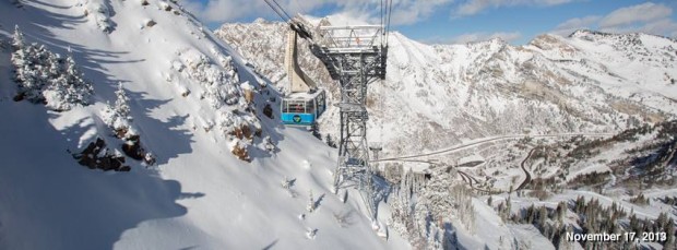 Snowbird, UT. November 17th, 2013.  Tram and Cirque.