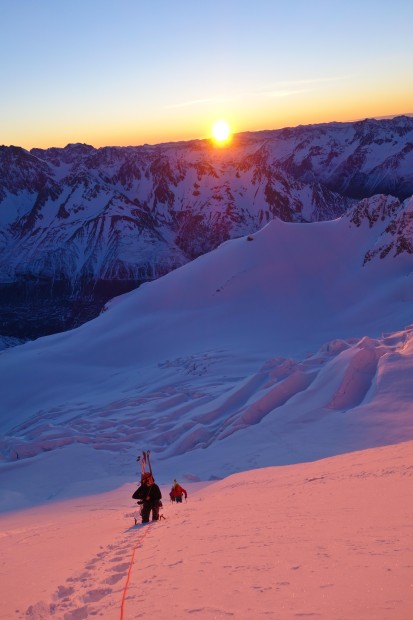 Climbing the east face of Mt. Cook.  photo:  Andreas Fransson