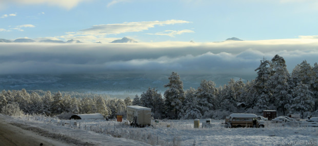 Inversion as seen from Pagosa Springs, CO