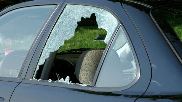 broken window car