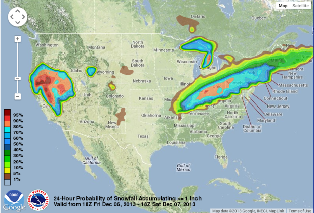 Snowfall probability