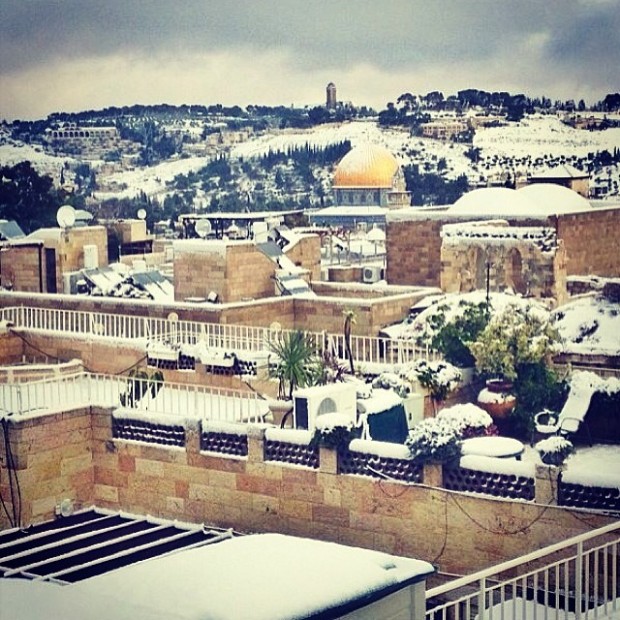 snow in jerusalem