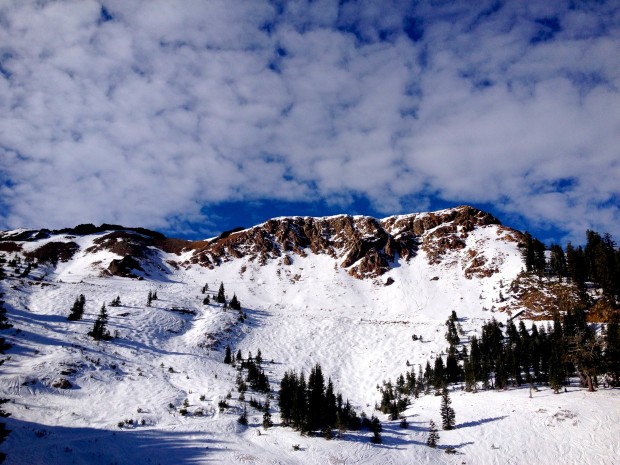 Wolverine Bowl at Alpine was ok today after softening.