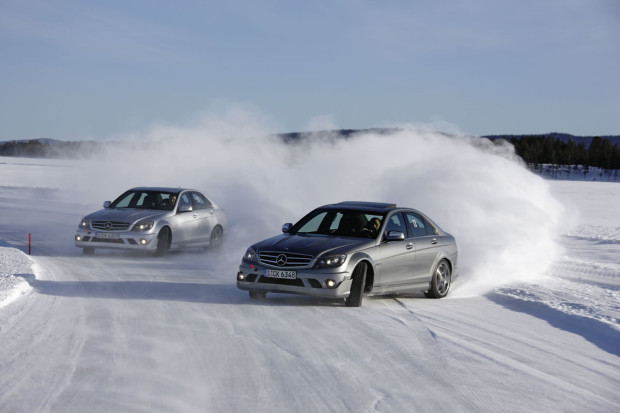 Snow drifting.