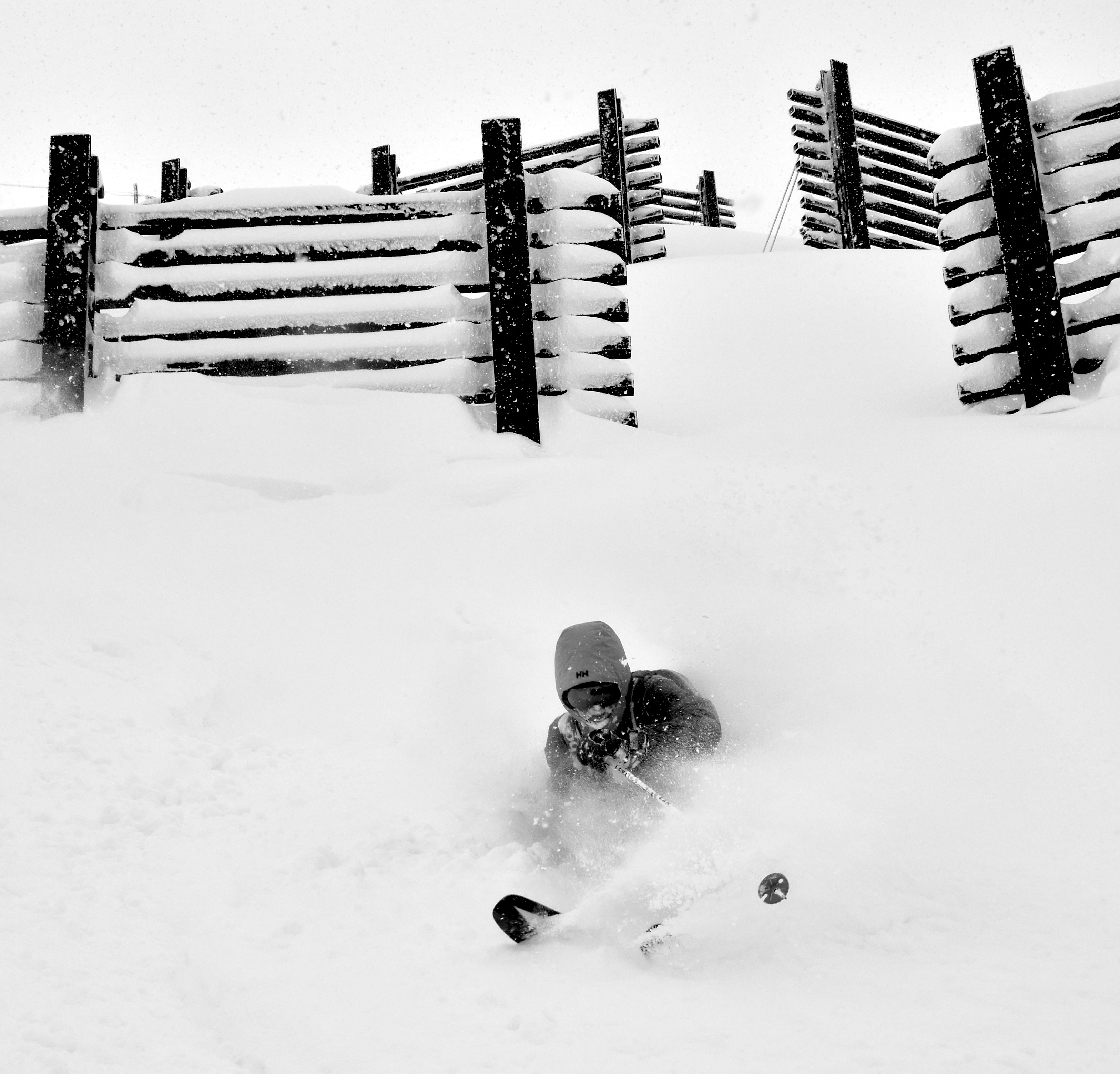 avy fence skiing