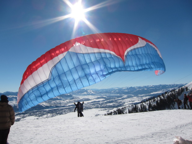 Paragliding from Bridger Gondola Summit