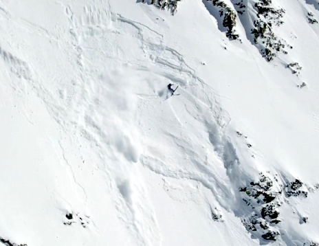 Chris Davenport in an avalanche
