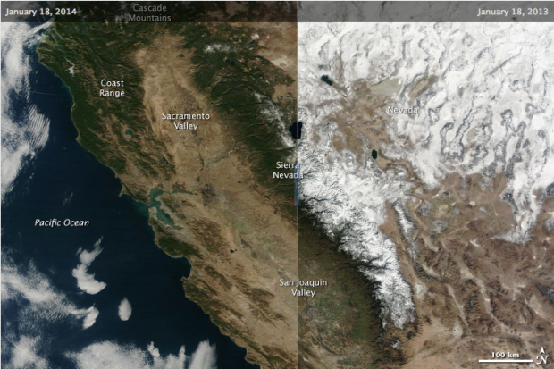 This year on Jan. 18 vs. last year on Jan. 18. NASA