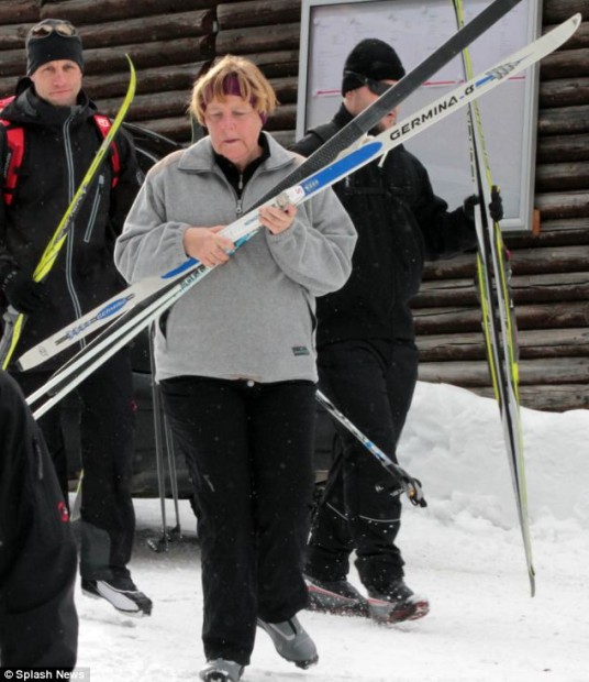 Angela Merkel in Switzerland on Dec. 22nd, 2013.  