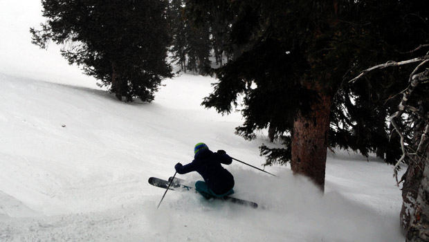 Michelle Delumyea Getting into some of the Jackson Hole chalk
