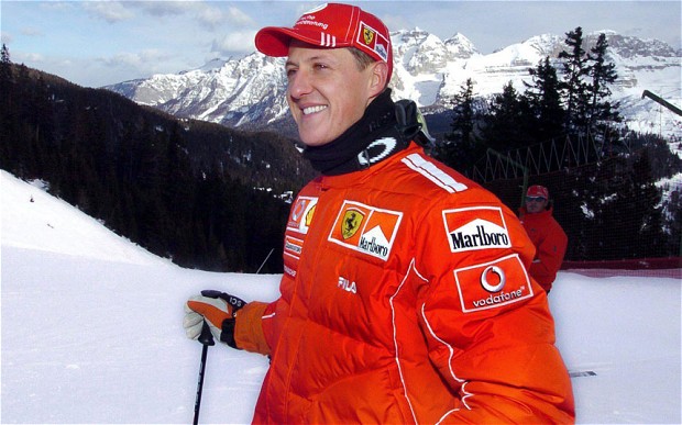 MIchael Schumacher skiing
