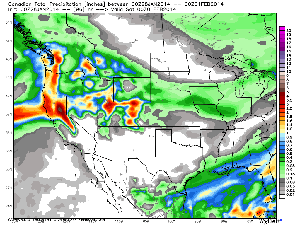 Snow Forecast for the North West US
