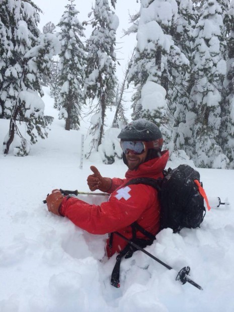 Squaw valley patrol yesterday in 54" of new snow.