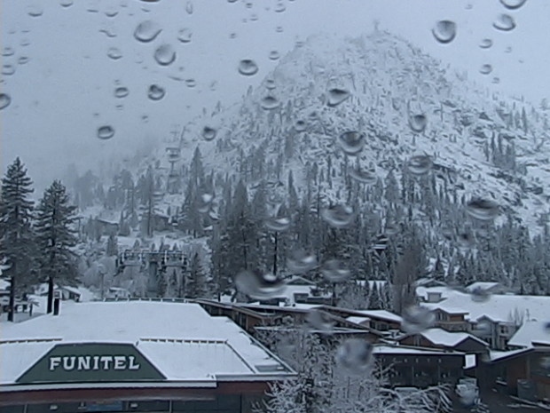 Squaw Tram Face at 6:30am today