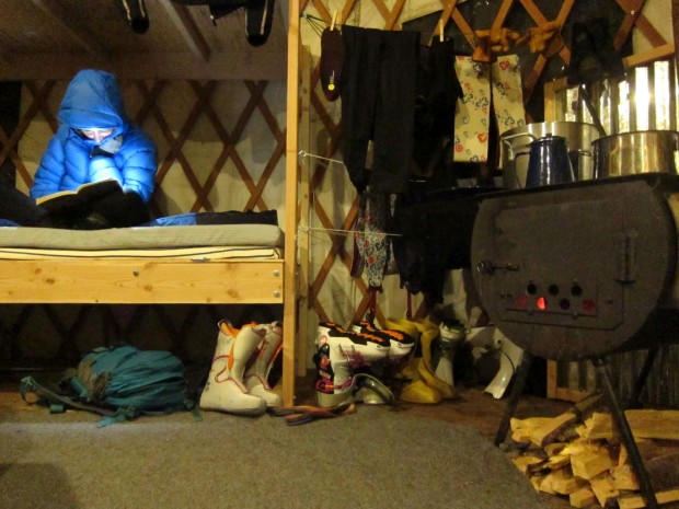 Chill time in the yurt 