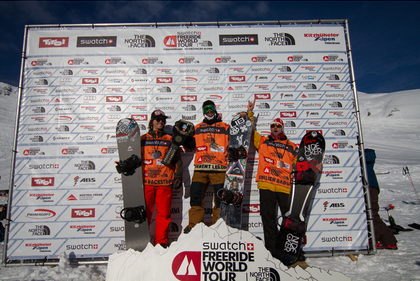 Sammy and Ralphy on the podium yesterday.