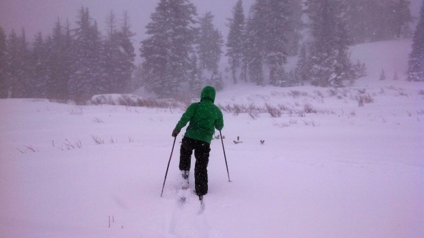 Eric breaking trail for me. Thanks buddy!