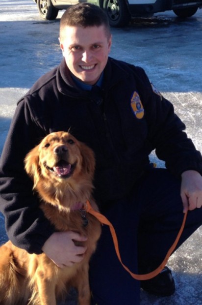 Amber, the dog who saved her injured owner.