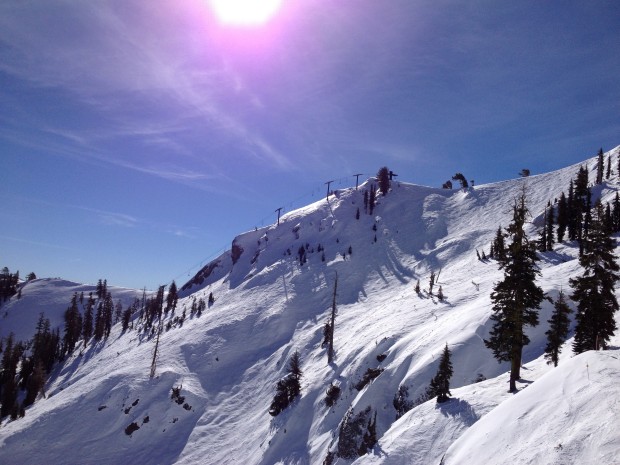 Oly Lady on Friday at Squaw.  photo:  snowbrains.com