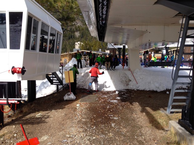 Yes, my Dad fell off the chair at KT on Friday...  photo:  snowbrains.com