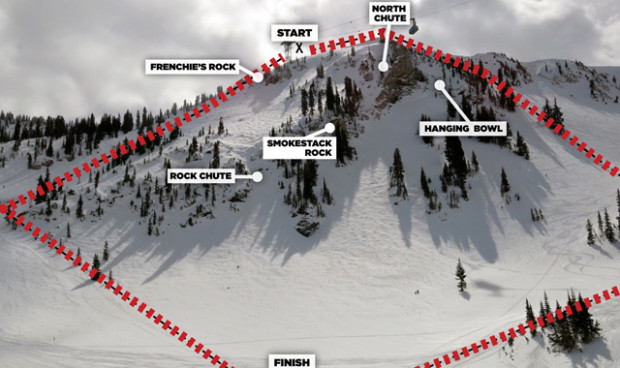 The Silver Fox venue underneath the tram. PHOTO: FreerideWorldTour.com