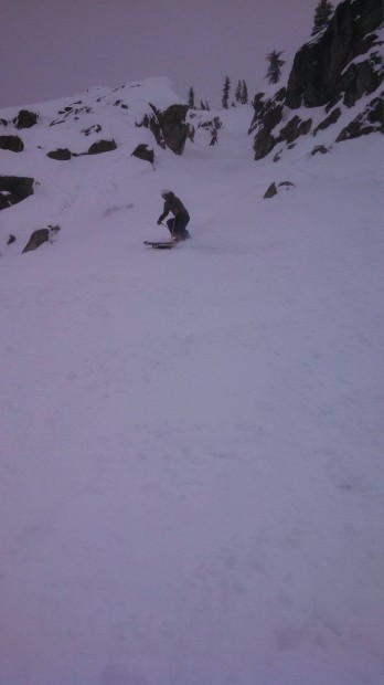Cal Ski Team reppin in the Cornice Bowl chutes