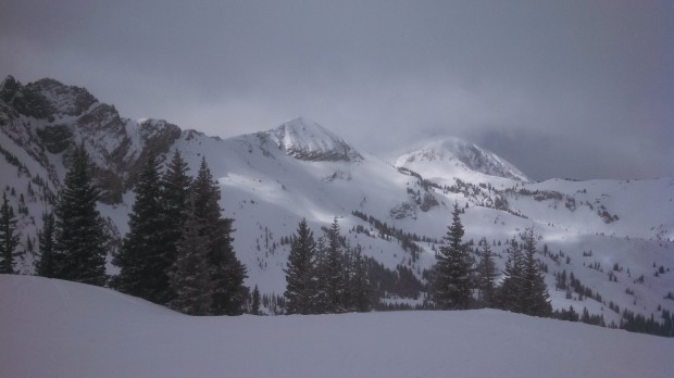 Devil's Castle center, Mt Baldy right
