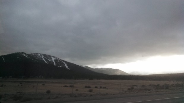 The scene in Tahoe on our way out