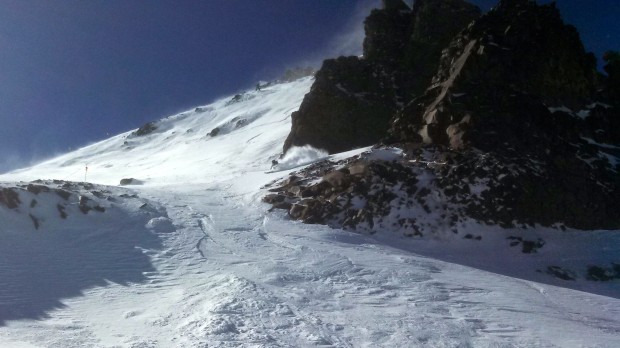 The wind was very good to the snow in the Funnel