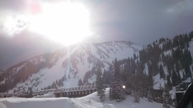 Pulling up to Alta in the AM