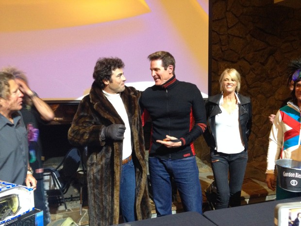 JT Holmes and Rudy (the bad guy) from Hot Dog The Movie