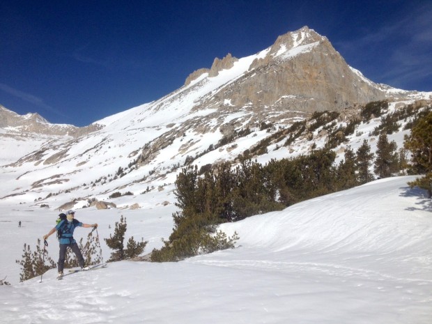 You can see the southeast face of North Peak looking pristine in the background: