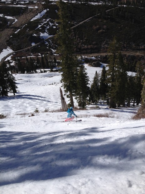 Ripping down east West Face yesterday