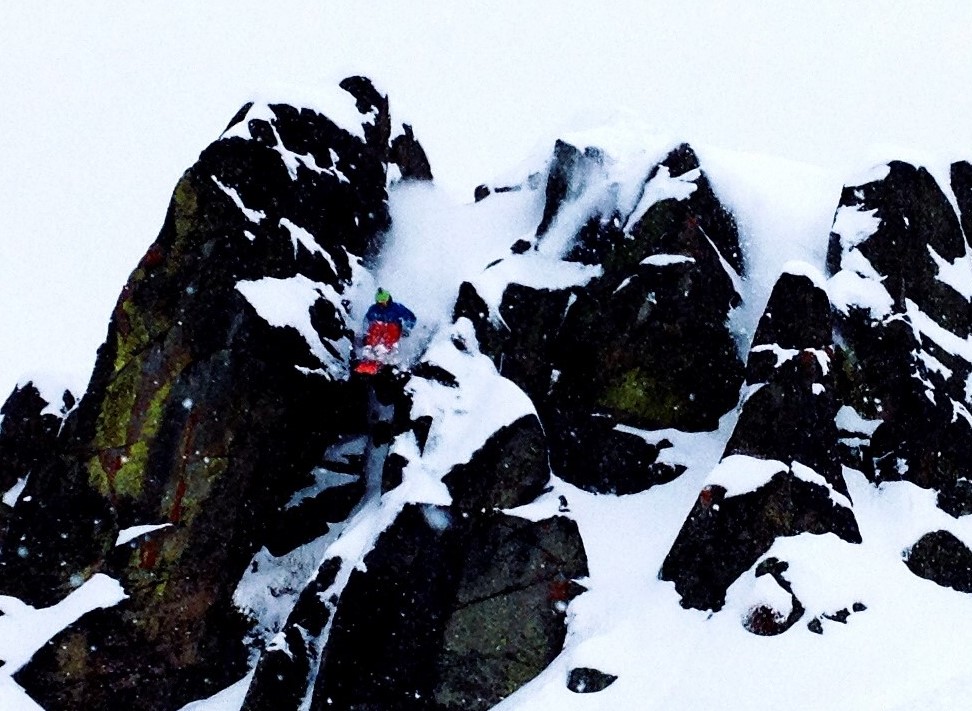 Eric Bryant skiing The Gate at Squaw