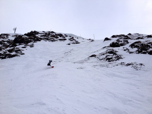 Coming out of Ragdoll on the North Face today.  It's a double black diamond.