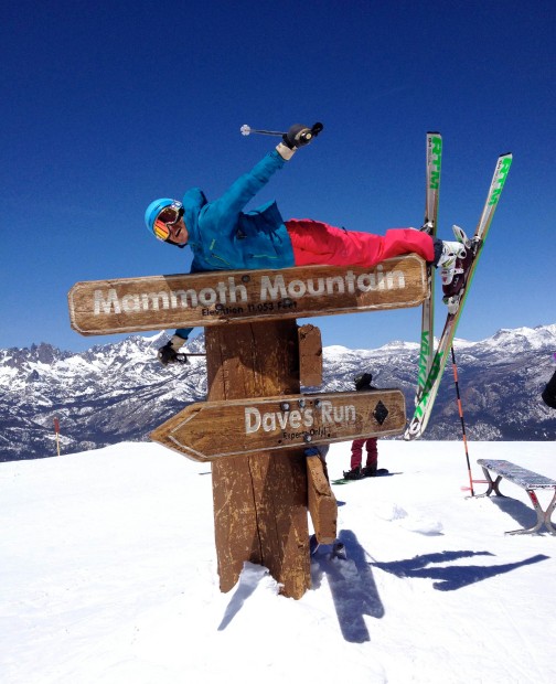 Ski climbing.