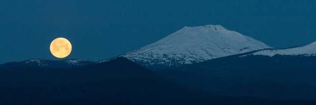 Mt. Bachelor, OR during the May full moon.