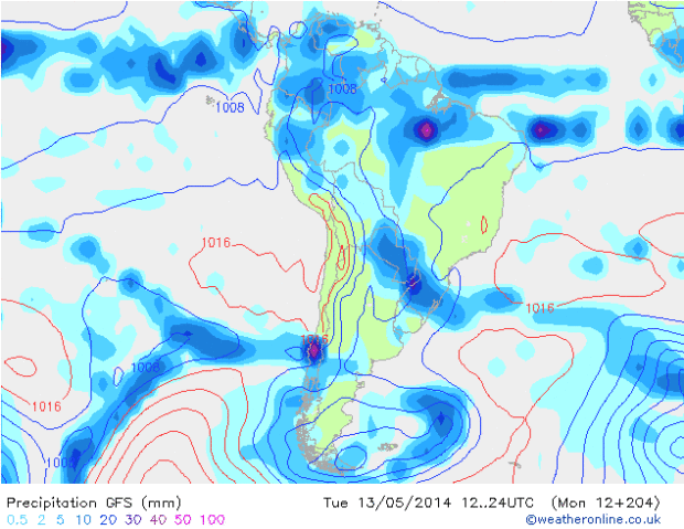 This is a look at the 12Z GFS for Tuesday  