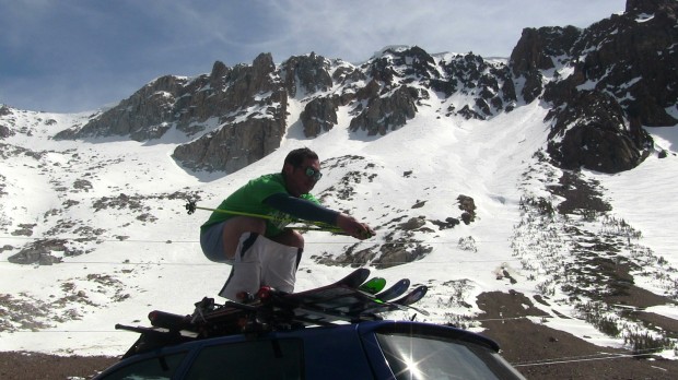 Drop trou ski rack tucking at Ellery Bowl.