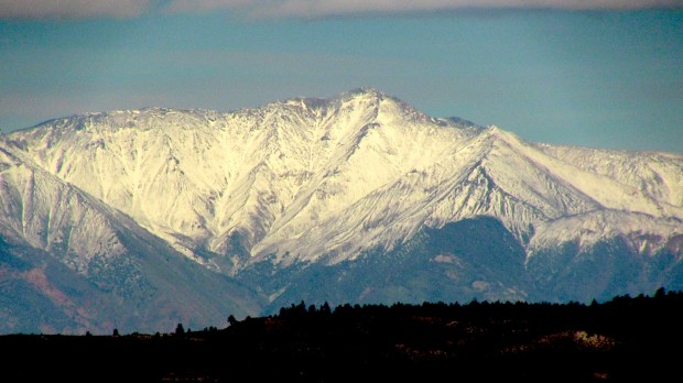 The White Mountains were totally bare last week.  Totally covered today