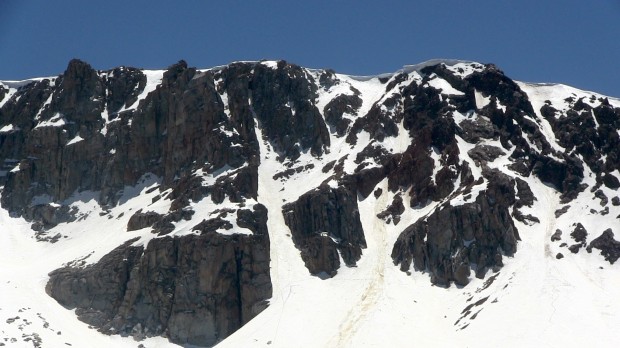 Chute Out in Ellery Bowl goes from just below the crux near the top